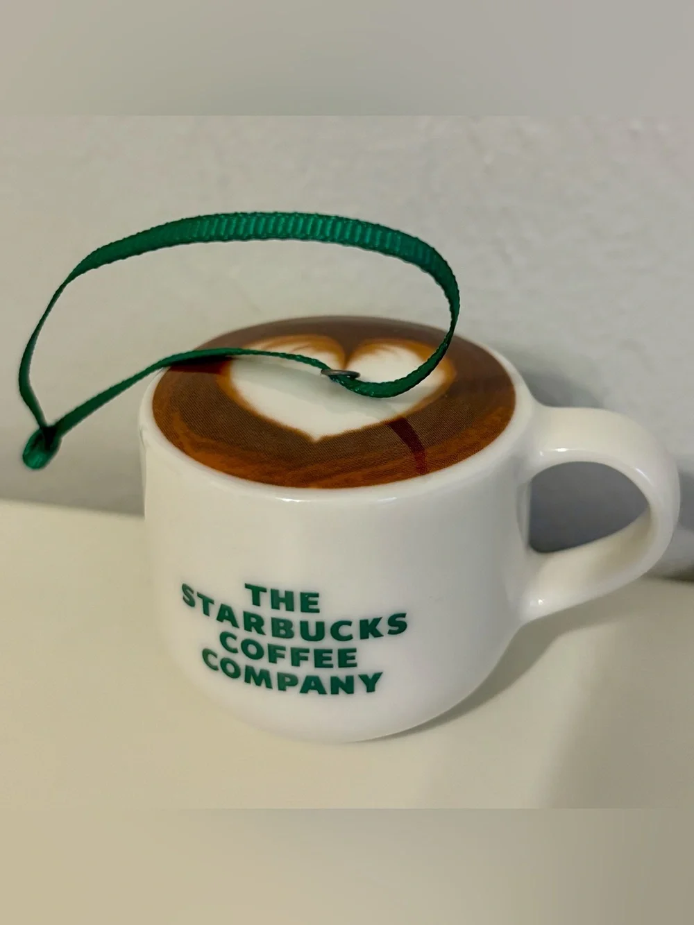 Starbucks 2025 Holiday Mini White Coffee Mug Ceramic Christmas Ornament